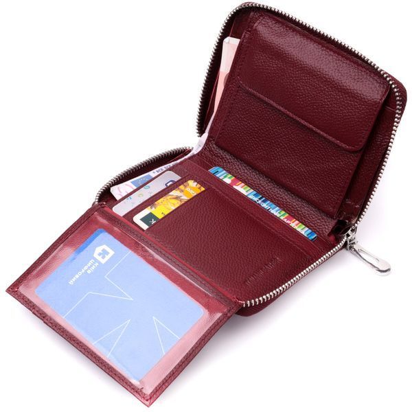 Практичный кошелек для женщин из натуральной кожи ST Leather 22450 Бордовый 22450 фото