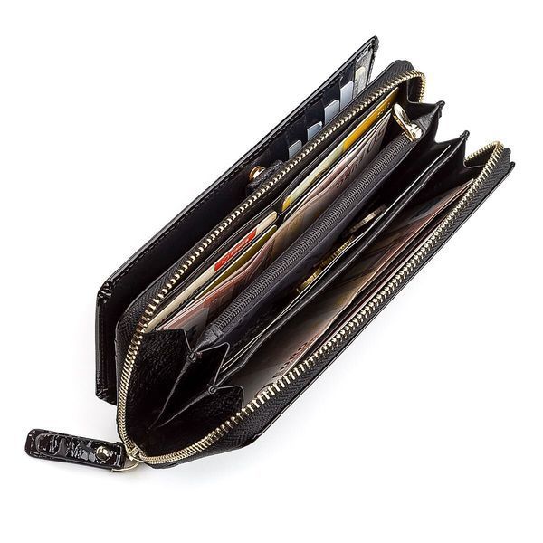 Кошелек женский ST Leather 18437 (S7001A) натуральная кожа Черный 18437 фото