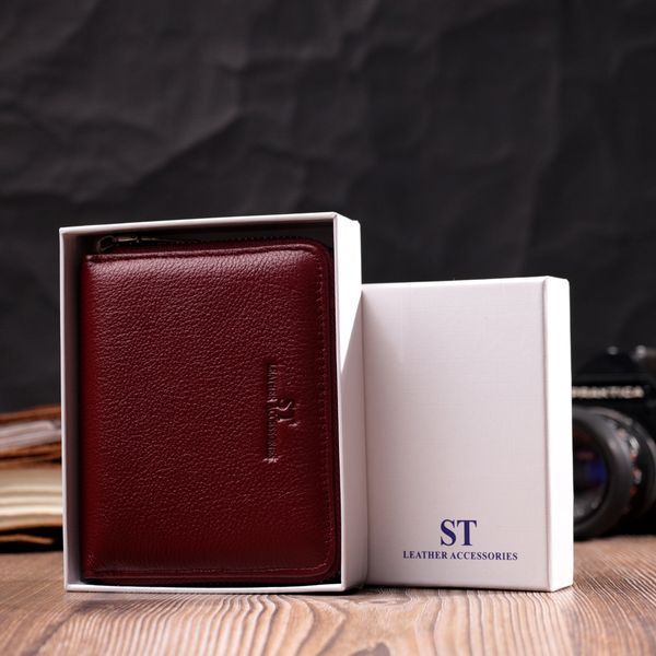 Практичный кошелек для женщин из натуральной кожи ST Leather 22450 Бордовый 22450 фото