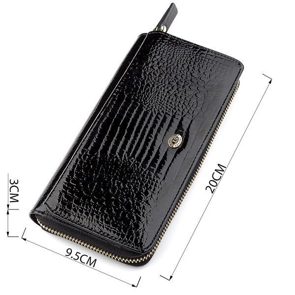 Кошелек женский ST Leather 18437 (S7001A) натуральная кожа Черный 18437 фото