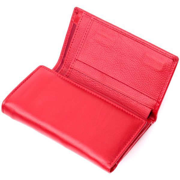 Женский кошелек в три сложения из натуральной кожи ST Leather 19469 Красный 19469 фото