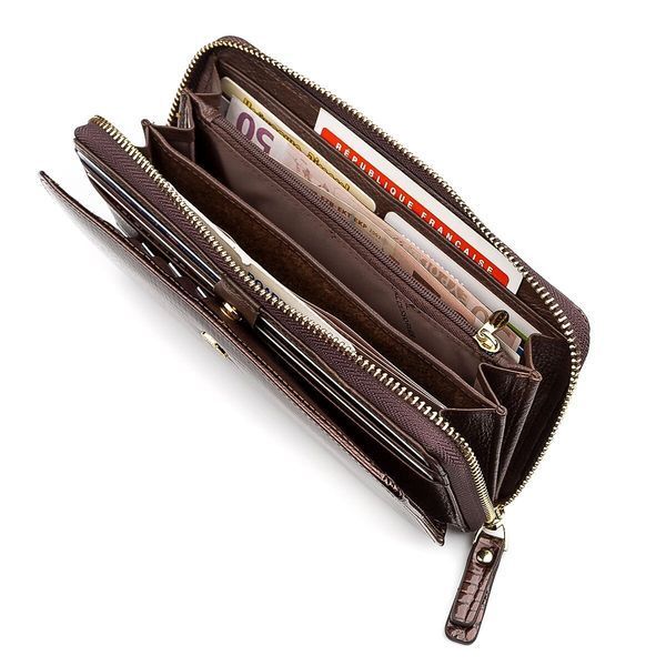 Кошелек женский ST Leather 18438 (S7001A) многофункциональный Коричневый 18438 фото