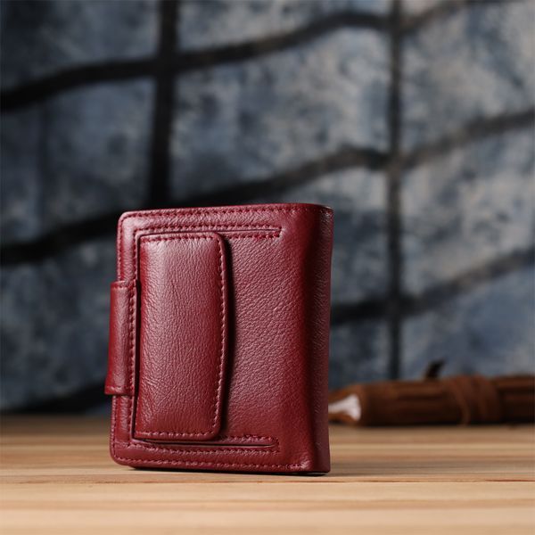 Жіночий гаманець вертикального формату з натуральної шкіри ST Leather 23071 Бордовий 23071 фото