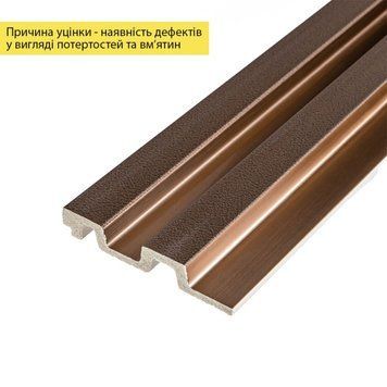 Рейка декоративная PS 2900х120х20мм Под коричневую кожу с бронзой SW-00002147- SW-00002147 фото