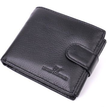 Якісний горизонтальний гаманець із натуральної шкіри ST Leather 22455 Чорний 22455 фото