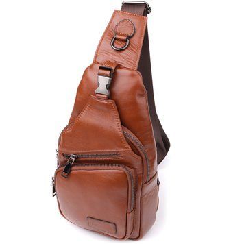 Мужская сумка через плечо из натуральной кожи Vintage 23049 Рыжий 23049 фото