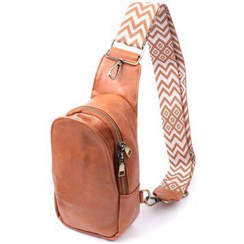 Интересная сумка через плечо в модном цвете из экокожи Vintage 22793 Рыжий 22793 фото