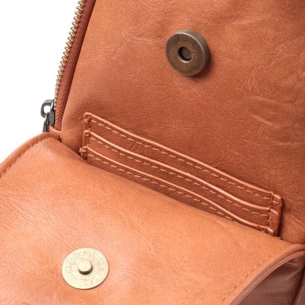 Интересная сумка через плечо в модном цвете из экокожи Vintage 22793 Рыжий 22793 фото