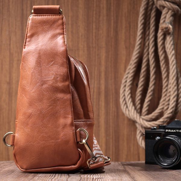 Интересная сумка через плечо в модном цвете из экокожи Vintage 22793 Рыжий 22793 фото