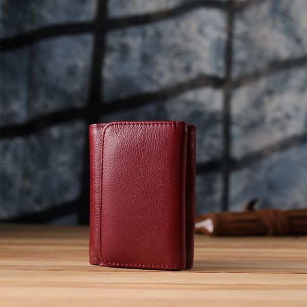 Компактний жіночий гаманець із натуральної шкіри ST Leather 23073 Бордовий 23073 фото