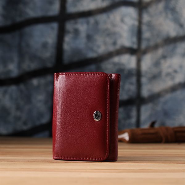 Компактний жіночий гаманець із натуральної шкіри ST Leather 23073 Бордовий 23073 фото