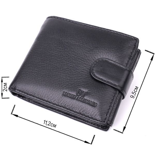 Якісний горизонтальний гаманець із натуральної шкіри ST Leather 22455 Чорний 22455 фото