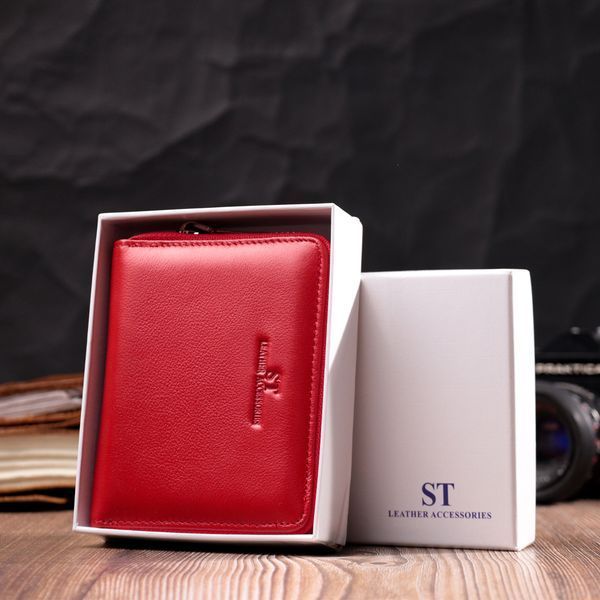 Симпатичний жіночий гаманець із натуральної шкіри ST Leather 22448 Червоний 22448 фото