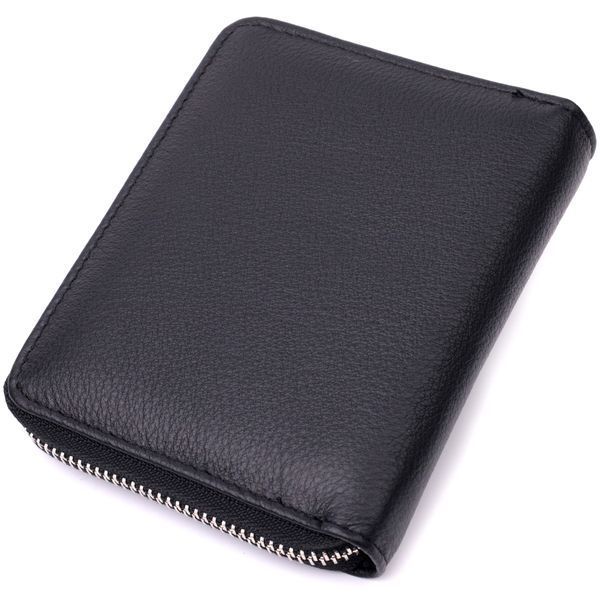 Портмоне для женщин на молнии в классическом цвете из натуральной кожи ST Leather 19488 Черный 19488 фото