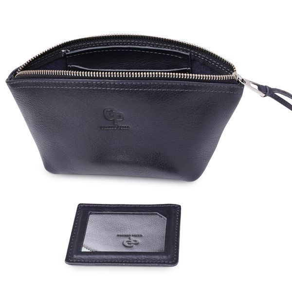 Шкіряна жіноча косметичка GRANDE PELLE 11570 Чорний 11570 фото