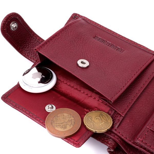 Стильне жіноче портмоне з блоком для карт з натуральної шкіри ST Leather 19472 Бордовий 19472 фото
