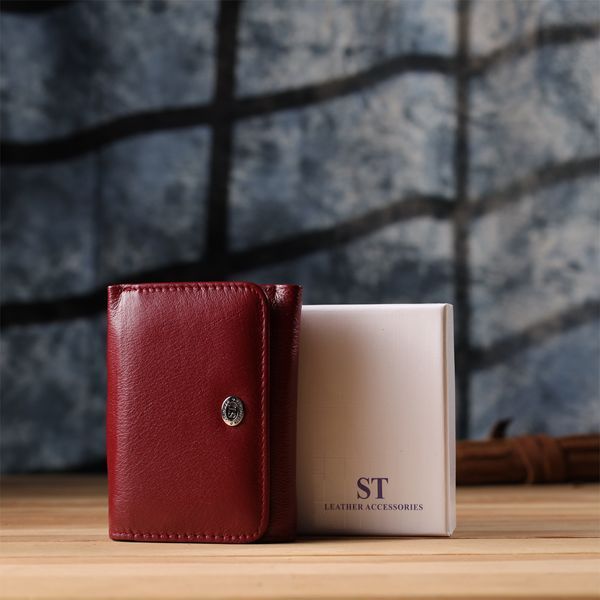 Компактний жіночий гаманець із натуральної шкіри ST Leather 23073 Бордовий 23073 фото