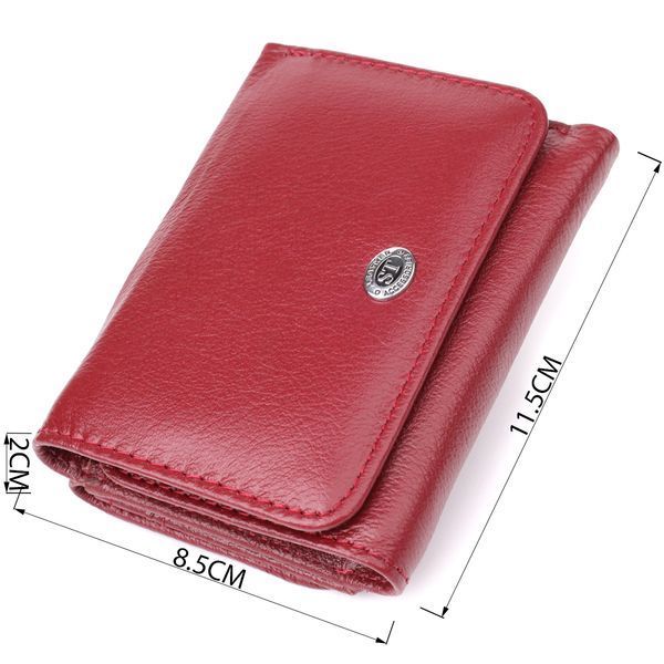 Компактний жіночий гаманець із натуральної шкіри ST Leather 23073 Бордовий 23073 фото