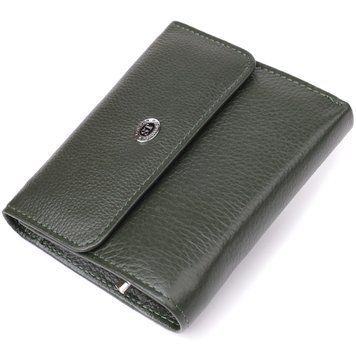 Жіночий гаманець середнього розміру із натуральної шкіри ST Leather 23074 Зелений 23074 фото