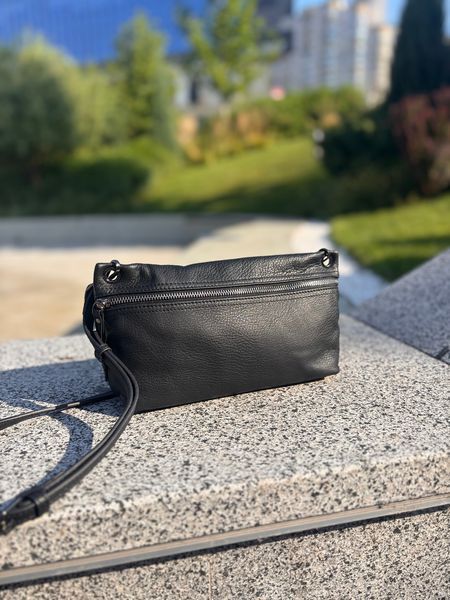 Модна жіноча сумка на плече з натуральної шкіри Vintage 23004 Чорний 23004 фото
