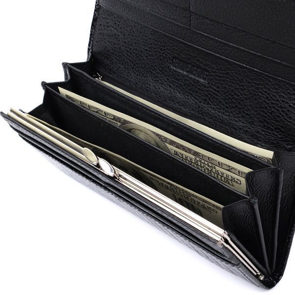 Женский кошелек из натуральной лакированной кожи ST Leather 22679 Черный 22679 фото