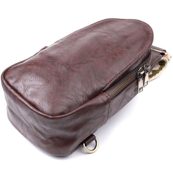 Удобная сумка через плечо в модном цвете из экокожи Vintage 22794 Коричневый 22794 фото
