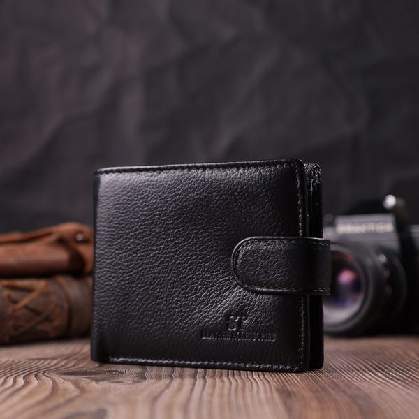 Гаманець для чоловіків зручного розміру із натуральної шкіри ST Leather 22461 Чорний 22461 фото