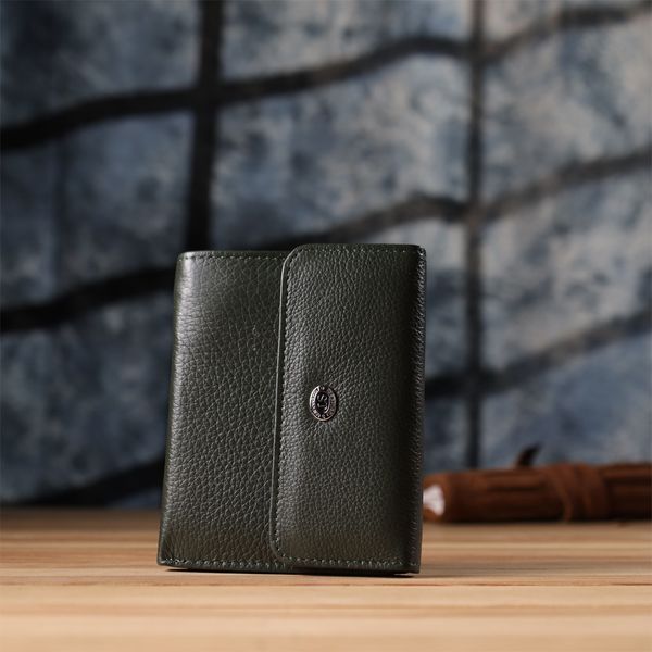 Жіночий гаманець середнього розміру із натуральної шкіри ST Leather 23074 Зелений 23074 фото