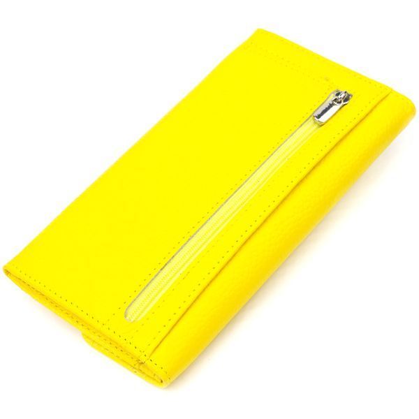 Яскраве жіноче портмоне з натуральної шкіри флотар CANPELLINI 21697 Жовте 21697 фото