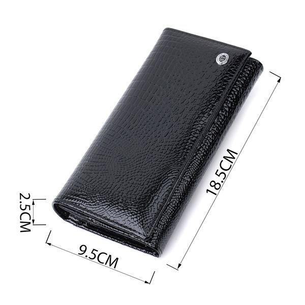 Женский кошелек из натуральной лакированной кожи ST Leather 22679 Черный 22679 фото