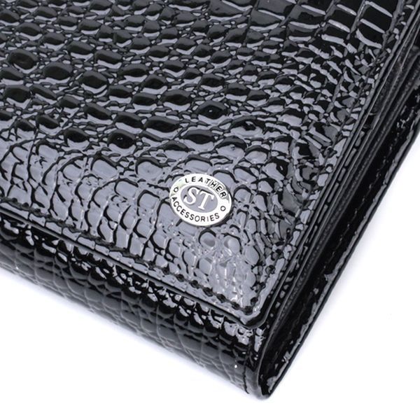 Женский кошелек из натуральной лакированной кожи ST Leather 22679 Черный 22679 фото