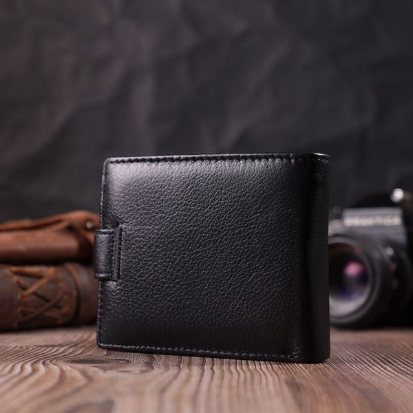 Гаманець для чоловіків зручного розміру із натуральної шкіри ST Leather 22461 Чорний 22461 фото
