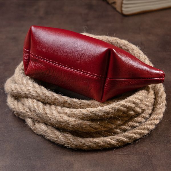 Жіноча косметичка зі шкіри Amelin GRANDE PELLE 11303 Червона 11303 фото