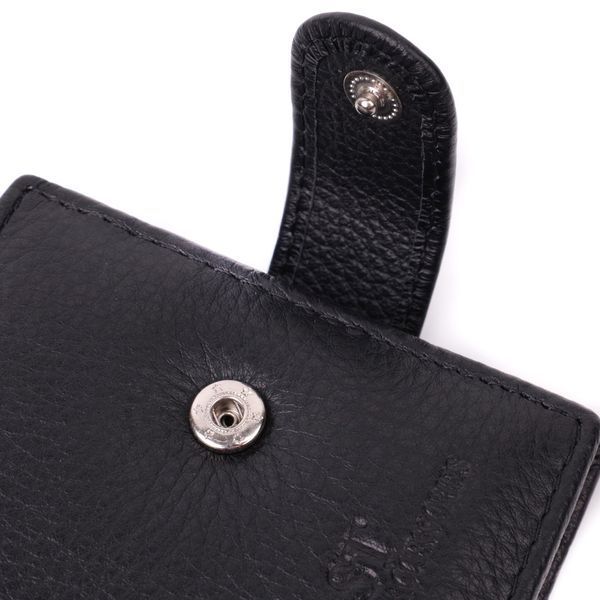 Невеликий місткий гаманець із натуральної шкіри ST Leather 22456 Чорний 22456 фото