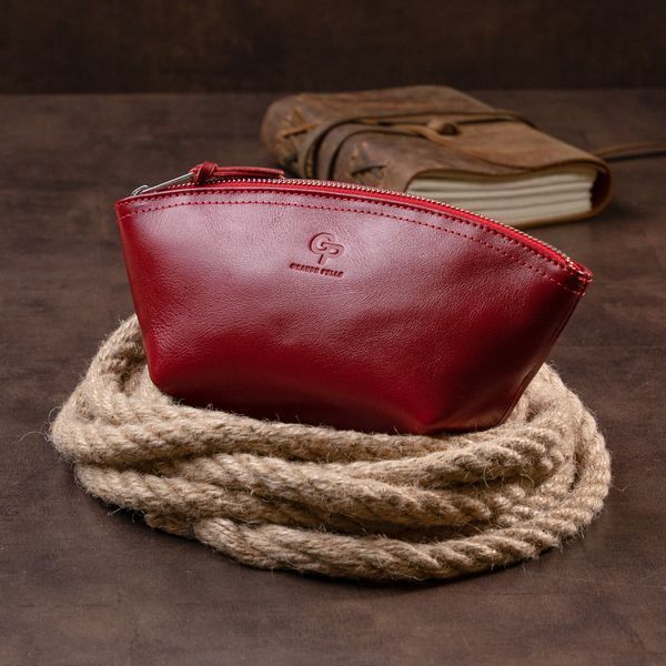Жіноча косметичка зі шкіри Amelin GRANDE PELLE 11303 Червона 11303 фото