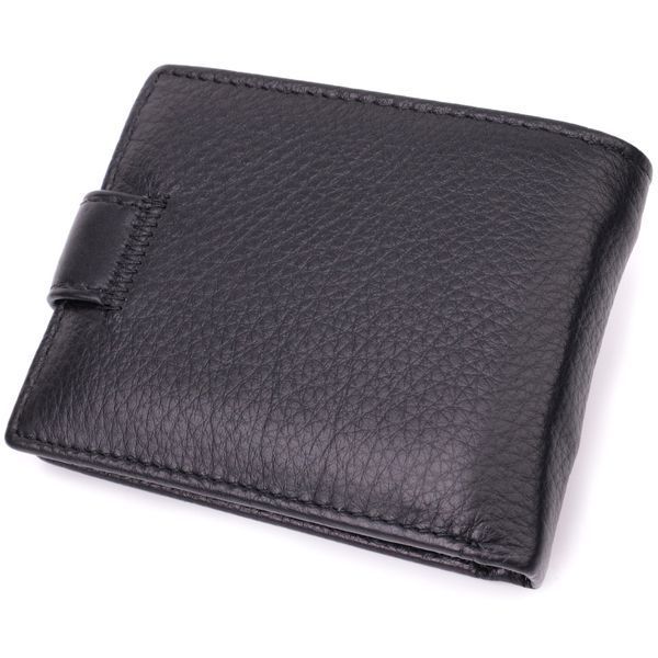 Невеликий місткий гаманець із натуральної шкіри ST Leather 22456 Чорний 22456 фото