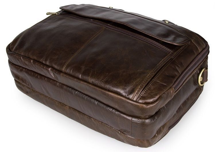Шкіряна сумка для ноутбука роботи та документів Vintage 14247 Коричнева 14247 фото
