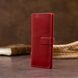 Вертикальний жіночий гаманець глянсовий Anet на кнопці GRANDE PELLE 11325 Червоний 11325 фото 9