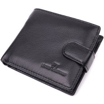 Гаманець для чоловіків зручного розміру з натуральної шкіри ST Leather 22463 Чорний 22463 фото