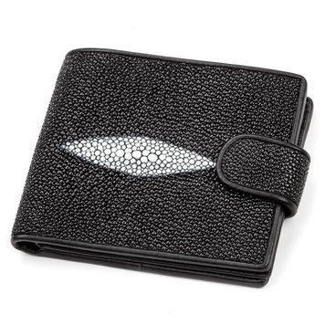 Портмоне чоловіче STINGRAY LEATHER 18070 з натуральної шкіри морського ската Чорне 18070 фото