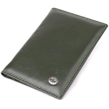Практичная обложка на паспорт универсального формата из натуральной кожи ST Leather 23081 Зеленый 23081 фото