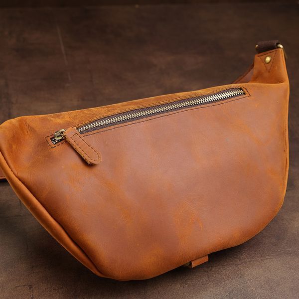 Кожаная мужская винтажная сумка на пояс Vintage 20371 Коричневый 20371 фото