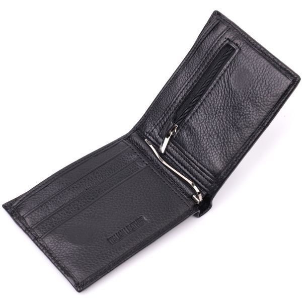 Чоловічий гаманець-затиск з натуральної шкіри ST Leather 22460 Чорний 22460 фото