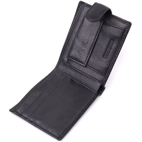 Гаманець для чоловіків зручного розміру з натуральної шкіри ST Leather 22463 Чорний 22463 фото