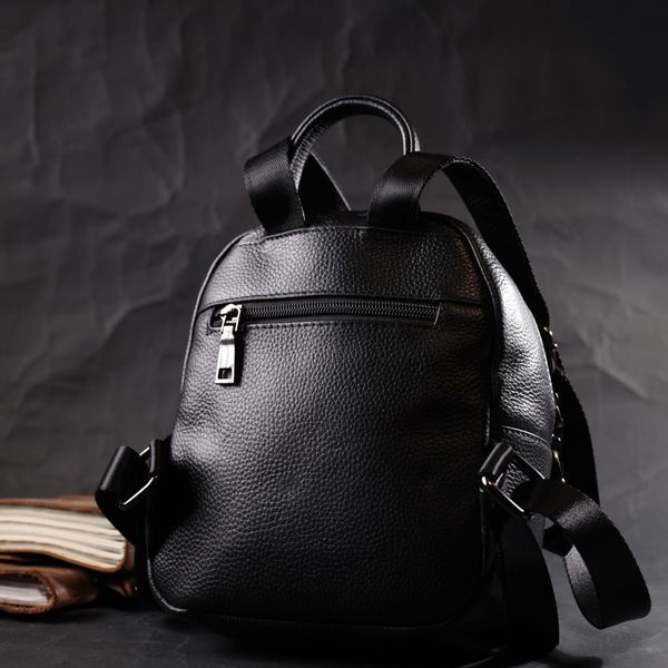Компактный стильный рюкзак из натуральной кожи Vintage 22434 Черный 22434 фото