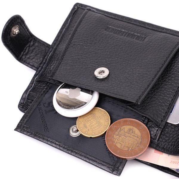 Гаманець для чоловіків зручного розміру з натуральної шкіри ST Leather 22463 Чорний 22463 фото