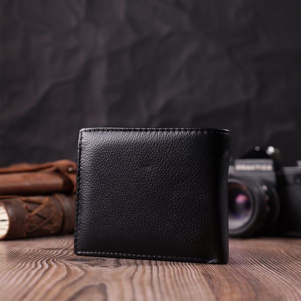 Стильний чоловічий гаманець із натуральної шкіри ST Leather 22457 Чорний 22457 фото