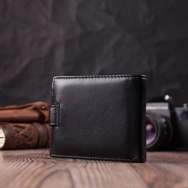 Гаманець для чоловіків зручного розміру з натуральної шкіри ST Leather 22463 Чорний 22463 фото