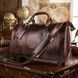 Кожаная дорожная сумка на колесах для путешествий и командировок Vintage 14254 Коричневая 14254 фото 17