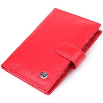 Красивая обложка на документы для женщин из натуральной кожи ST Leather 23118 Красный 23118 фото